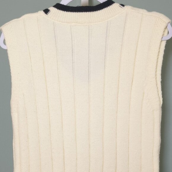 Men's Korean Style Street Knit Vest Sweater Sleeveless Striped Waistcoat-Medium - Picture 2 of 5